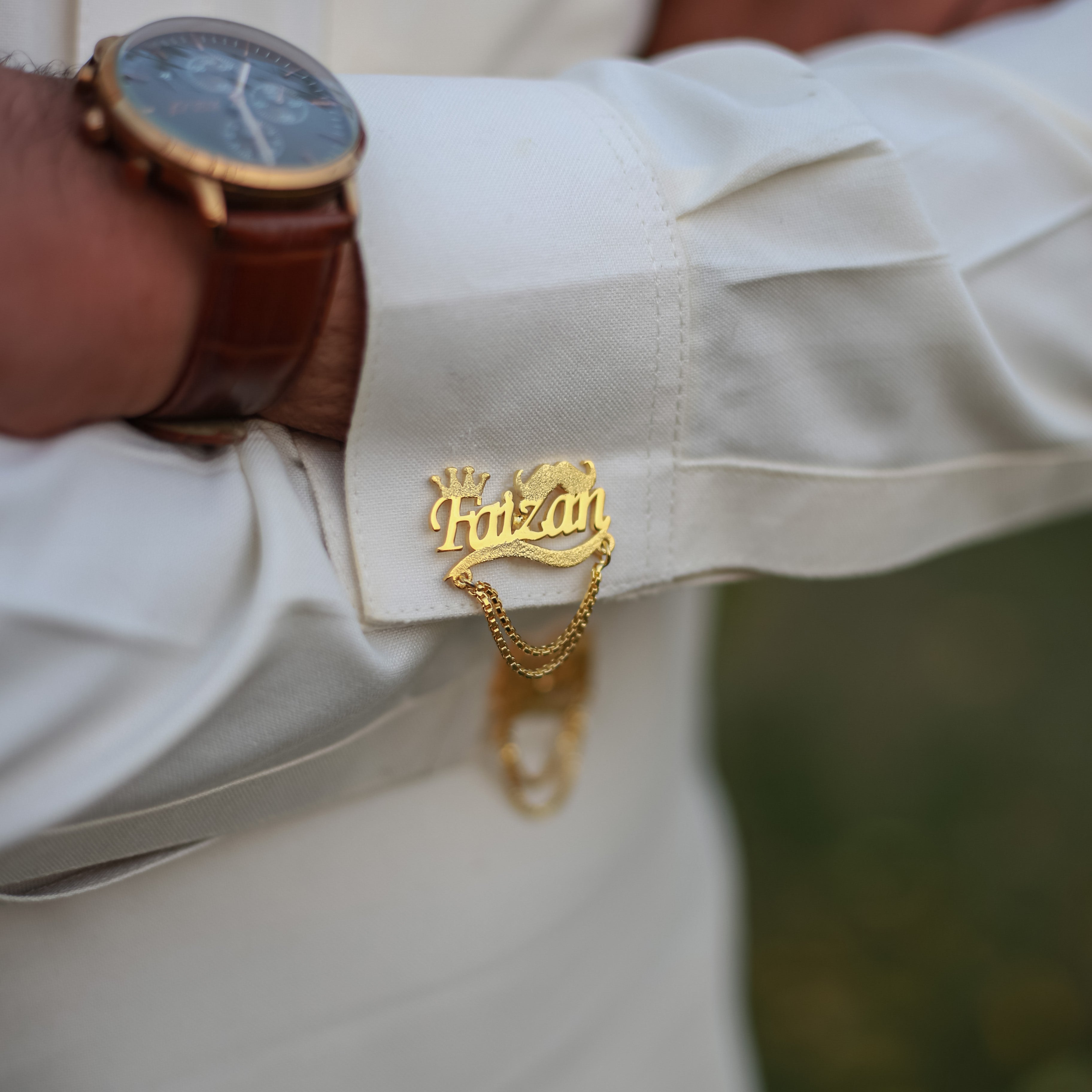 Customise Name Chain Cufflinks